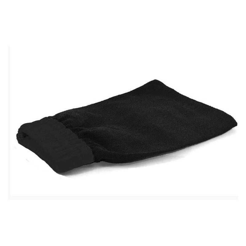 Lot de 100 Gants de Gommage Noirs Exfoliants pour Hammam, Spa et Institut