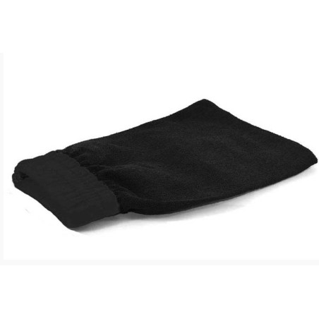 Lot de 100 Gants de Gommage Noirs Exfoliants pour Hammam, Spa et Institut