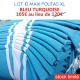 Lot de 10 maxi foutas XL plates - Coloris Bleu Turquoise