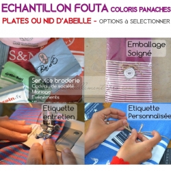 Echantillon fouta - Coloris panachés