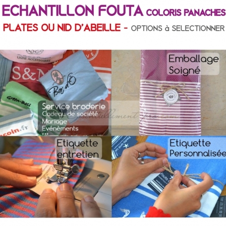 Echantillon fouta - Coloris panachés