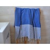 Lot de 30 Foutas Nid d’Abeille Bleu Roi | Hammam & Plage
