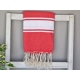 Serviette Fouta plate Rouge Tomate 100% coton