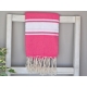 Serviette Fouta plate Rose Fushia 100% coton