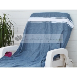 Serviette Fouta plate bleu Ciel 100% coton