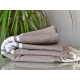 Serviette Fouta plate Gris Taupe 100% coton