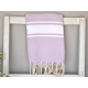 Serviette Fouta plate Violet Orchidée 100% coton