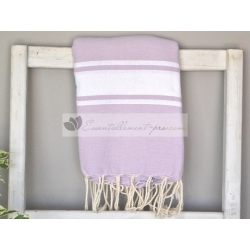 Serviette Fouta plate Violet Orchidée 100% coton