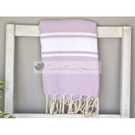 Serviette Fouta plate Violet Orchidée 100% coton
