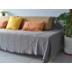 Grande Fouta XXL Gris Béton 2m sur 3m 100% coton grossiste