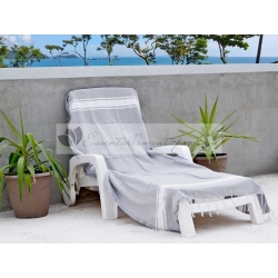 Serviette Fouta plate Gris clair 100% coton grossiste