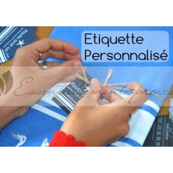 Emballage individuel + étiquette cartonnée personnalisée