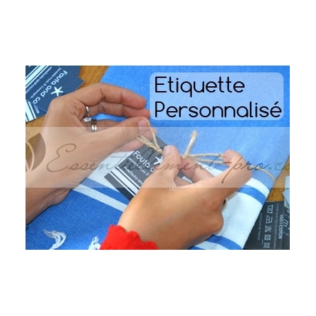 Emballage individuel + étiquette cartonnée personnalisée