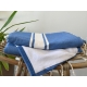 Serviette Fouta plate Doublée éponge Bleu Grec Vente en Gros