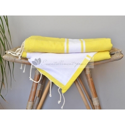 Serviette Fouta plate Orange Doublée éponge Vente en Gros