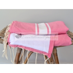 Serviette Fouta plate Jaune Doublée éponge Vente en Gros