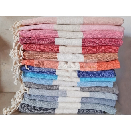 Lot de 15 foutas chevron