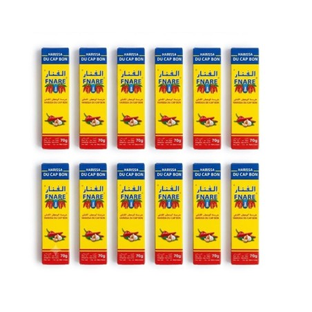Lot de 12 Harissa Cap Bon Fnare 70 g | Harissa Tunisienne