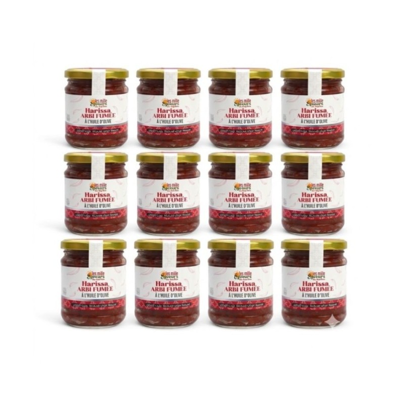 Lot de 12 Harissa Arbi Fumée 180 g | Harissa Tunisienne